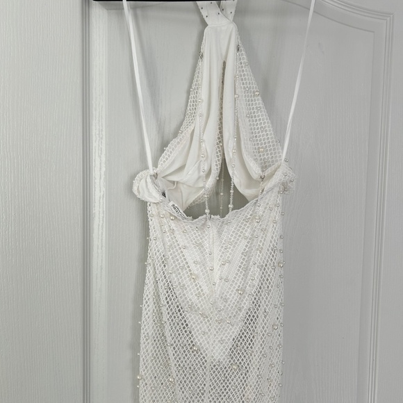 12th Tribe Bellagio White Pearl Maxi Dress - Picture 7 of 7